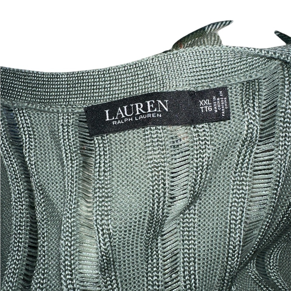 Ralph Lauren Black Label Women’s Cardigan Pointelle Knit Slim V-neck Swe… - Picture 10 of 16